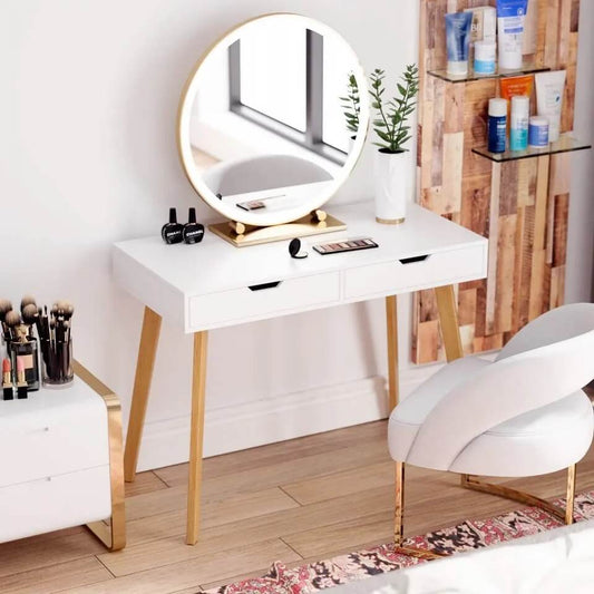 Bureau et table de maquillage en bois (100x50)cm - Adariz